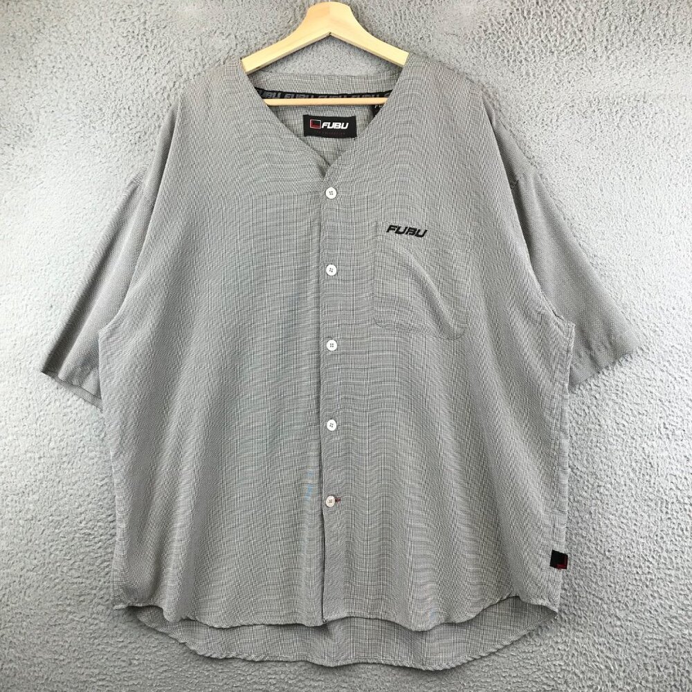 Vitnage FUBU Button Up Shirt Mens 2XL‎ Grey